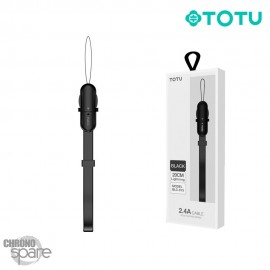 Câble plat USB ver Lightning 20 CM Noir TOTU (BLC-013)