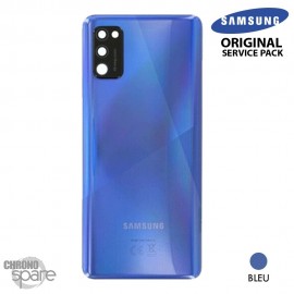 Vitre arrière + vitre caméra Samsung Galaxy A41 (Officiel) - Bleue