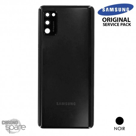 Vitre arrière + vitre caméra Samsung Galaxy A41 (Officiel) - Noire