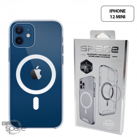Coque silicone Space Collection Transparente Magnétique iPhone 12 Mini