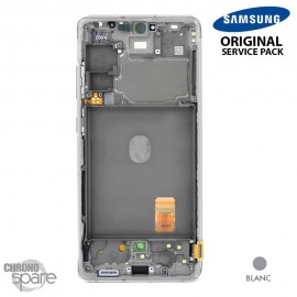 Ecran LCD + Vitre Tactile + châssis Blanc Samsung Galaxy S20 FE 5G G781F (officiel)