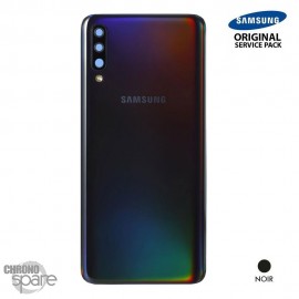 Vitre arrière + vitre caméra Noire Samsung Galaxy A30S A307F (Officiel)