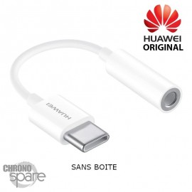 Câble Adaptateur Original Huawei USB C vers jack 3.5mm - blanc sans boite