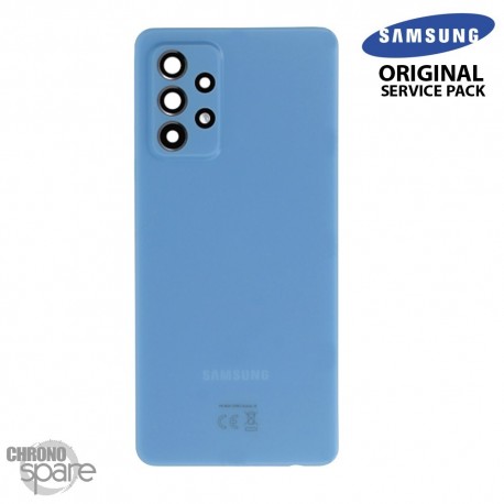 Vitre arrière + vitre caméra Bleue Samsung Galaxy A52 5G (Officiel)