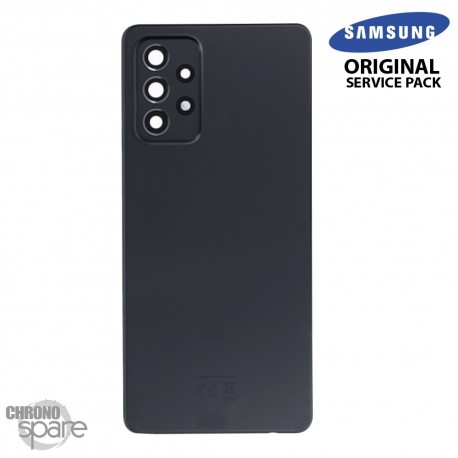 Vitre arrière + vitre caméra Noir Samsung Galaxy A72 (Officiel)