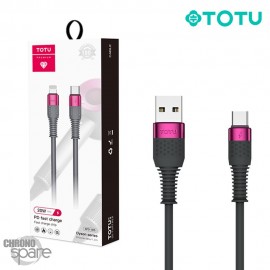 Câble USB vers Type-C fast charge 1.2 M 5A rose TOTU (BT-013) 