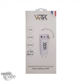 Chargeur secteur Compatible Blanc 65W WTK