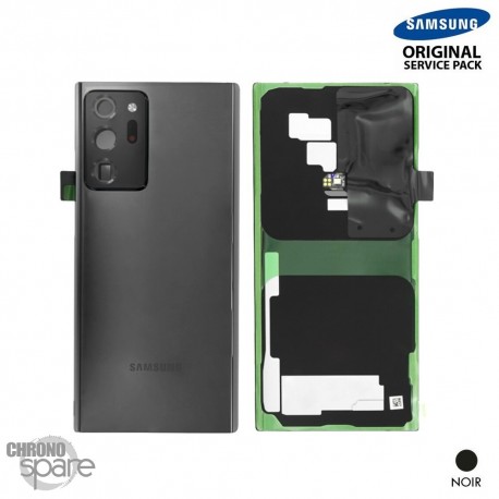 Vitre arrière + vitre caméra Samsung Galaxy Note 20 Ultra N985F/986B noire (Officiel)