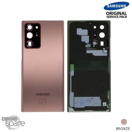 Vitre arrière + vitre caméra Samsung Galaxy Note 20 Ultra N985F/986B bronze (Officiel)