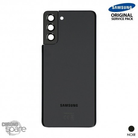 Vitre arrière + vitre caméra noir Samsung Galaxy S21 Plus G996F (Officiel)
