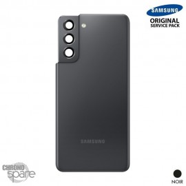 Vitre arrière + vitre caméra noir Samsung Galaxy S21 5G G991F (Officiel)