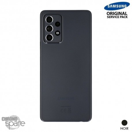 Vitre arrière + vitre caméra Noire Samsung Galaxy A52 5G (Officiel)