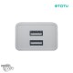 Chargeur secteur 12W 2 USB + 1 câble USB TOTU