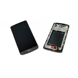 Ecran LCD + vitre tactile + châssis LG G3 D855 Gris (officiel) ACQ87190302