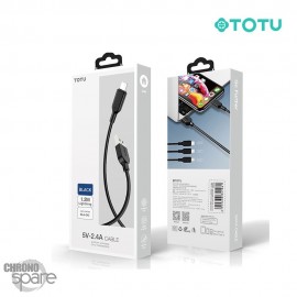 Câble USB vers Micro USB 2.4A 1,20M noir TOTU (BTA-017)