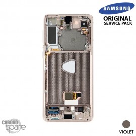 Ecran LCD + Vitre Tactile + châssis Violet Samsung Galaxy S21 Plus G996B (officiel) Sans Batterie 