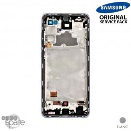 Ecran LCD + Vitre Tactile + châssis Blanc Samsung Galaxy A72 4G A725F (officiel) Sans Batterie