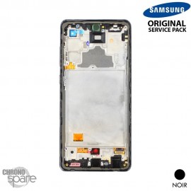 Ecran LCD + Vitre Tactile + châssis Noir Samsung Galaxy A72 4G A725F (officiel) Sans Batterie