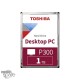 Disque dur SATA 3.5 pouces 1To 64 Mo 7200 tours Toshiba P300