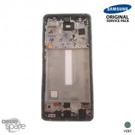 Ecran LCD + Vitre Tactile + châssis Vert (Menthe) Samsung Galaxy A52S 5G A528F (officiel) Sans Batterie