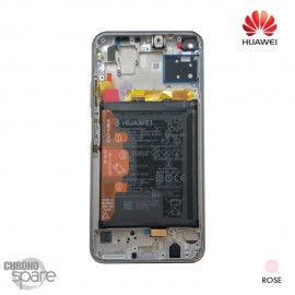 Vitre tactile et écran LCD + batterie Huawei P40 Lite Rose (officiel)