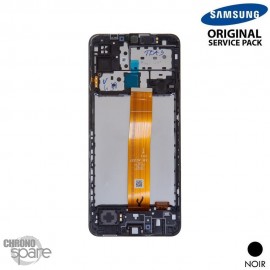 Ecran LCD + Vitre Tactile + châssis noir Samsung Galaxy M12 M127F (officiel) Sans Batterie 