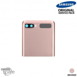 Vitre arrière bronze (Partie supérieur) Samsung Galaxy Z Flip 5G F707 (officiel)