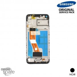Ecran LCD + Vitre Tactile + châssis noir Samsung Galaxy M11 M115F (officiel) Sans Batterie