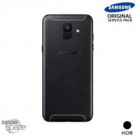 Vitre arrière + lentille caméra noire Samsung Galaxy A6 2018 (officiel)