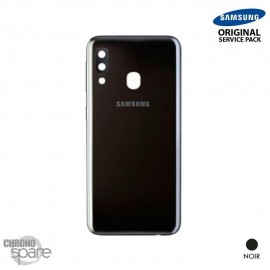 Vitre arrière + lentille caméra noire Samsung Galaxy A20s A207F (officiel)