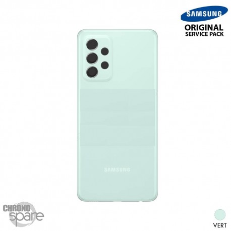 Vitre arrière + lentille caméra Menthe (vert) Samsung Galaxy A52S 5G A528F (officiel)
