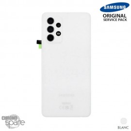 Vitre arrière + lentille caméra blanche Samsung Galaxy A52S 5G A528F (officiel)
