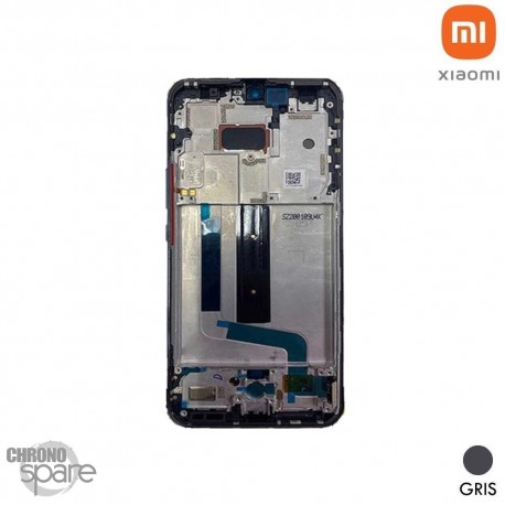 Ecran LCD + vitre tactile + chassis gris cosmos Xiaomi Mi 10 Lite 5G (Officiel)