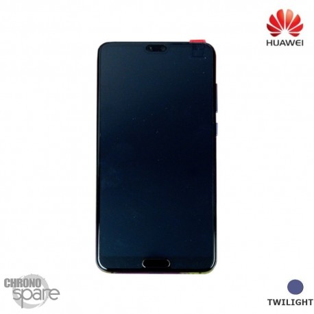Bloc écran LCD + vitre tactile + batterie Huawei P20 Pro Twilight (officiel)