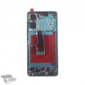 Bloc écran OLED + vitre tactile + chassis Huawei P30 bleu