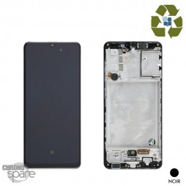 Ecran LCD + Vitre Tactile + châssis noir Samsung Galaxy A31 A315F (Reconditionée)