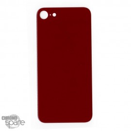 Plaque arrière en verre NEUTRE iPhone 8 rouge (pour machine laser) 