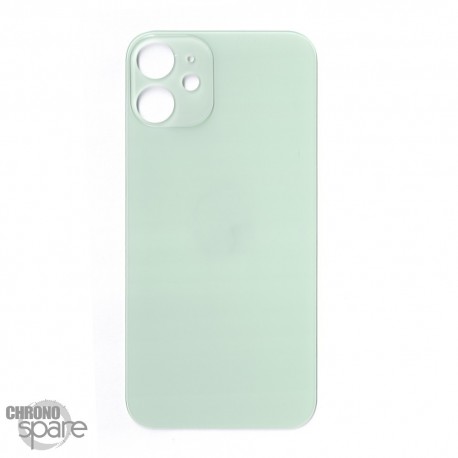 Plaque arrière en verre NEUTRE iPhone 12 mini verte (pour machine laser)