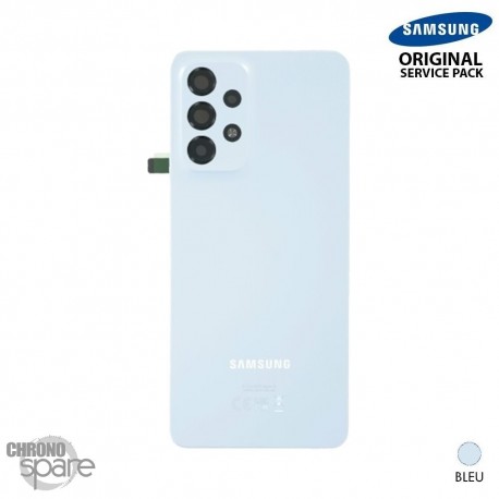 Vitre arrière + vitre caméra bleu Samsung Galaxy A53 5G A536B (Officiel)
