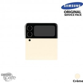 Vitre arrière supérieure + vitre caméra crème Samsung Galaxy Z Flip 3 5G F711B (officiel)