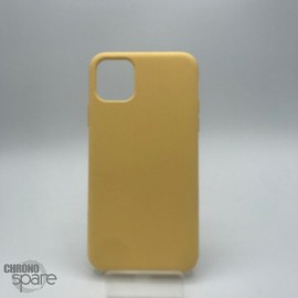 Coque en silicone pour iPhone 11 jaune