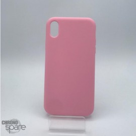 Coque en silicone pour iPhone X / XS rose