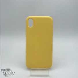 Coque en silicone pour iPhone X / XS jaune