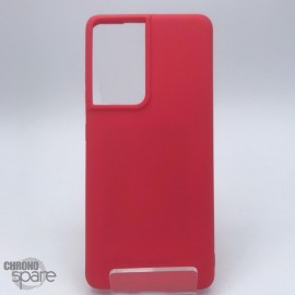 Coque en silicone pour Samsung Galaxy S21 Ultra G998B rouge