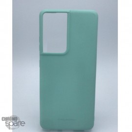 Coque en silicone pour Samsung Galaxy S21 Ultra G998B vert clair