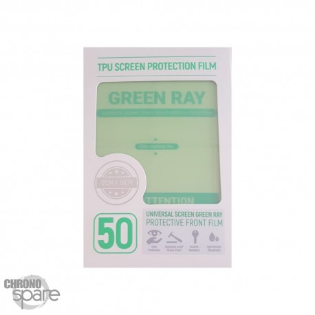 Film de protection pour machine à découper (lot de 50) ANTI-BLEU DEVIA GREEN RAY pour Smartphone 