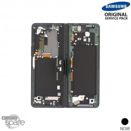 Ecran LCD + Vitre Tactile + châssis noir (Charnière Noir) Samsung Galaxy Z Fold 3 F926B (officiel)