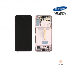 Ecran LCD + Vitre Tactile + châssis rose Samsung Galaxy S22 Plus S906B (officiel) Sans Batterie 