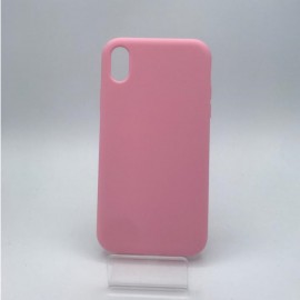 Coque en silicone pour iPhone X / XS rose