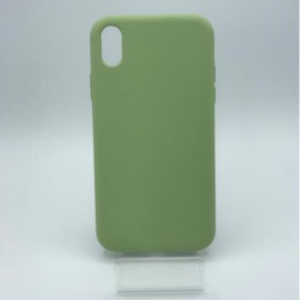 Coque en silicone pour iPhone XR vert clair